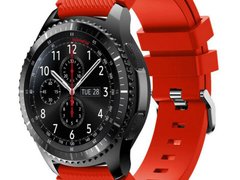 Curea ceas Smartwatch Samsung Galaxy Watch 46mm, Samsung Watch Gear S3, iUni 22 mm Silicon Red